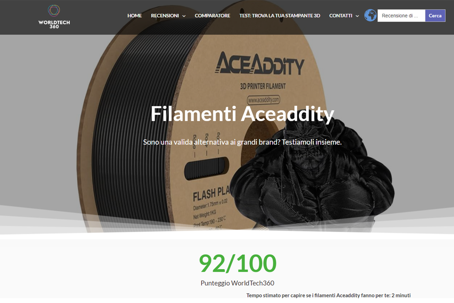 Aceaddity Filaments Shine in Worldtech's 3D Printing Review