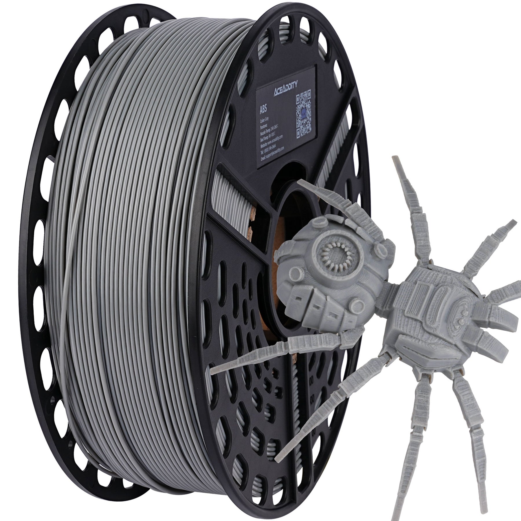 ABS 3D Printer Filament, Heat Resistant, Dimensional Accuracy +/- 0.02 mm,1 kg Spool, 1.75 mm