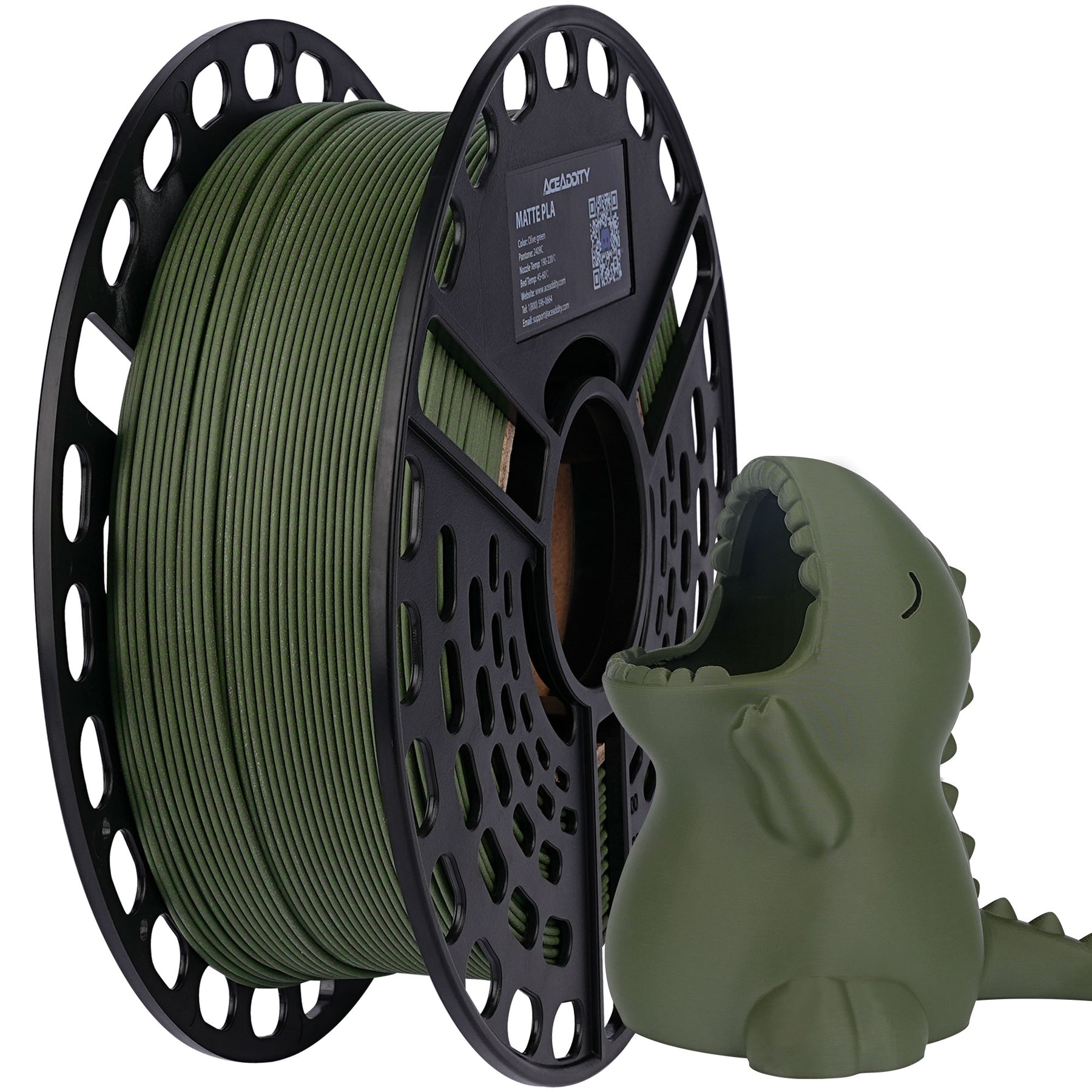 Matte PLA 3D Printer Filament, Dimensional Accuracy +/- 0.02 mm, 1 kg Spool, 1.75 mm