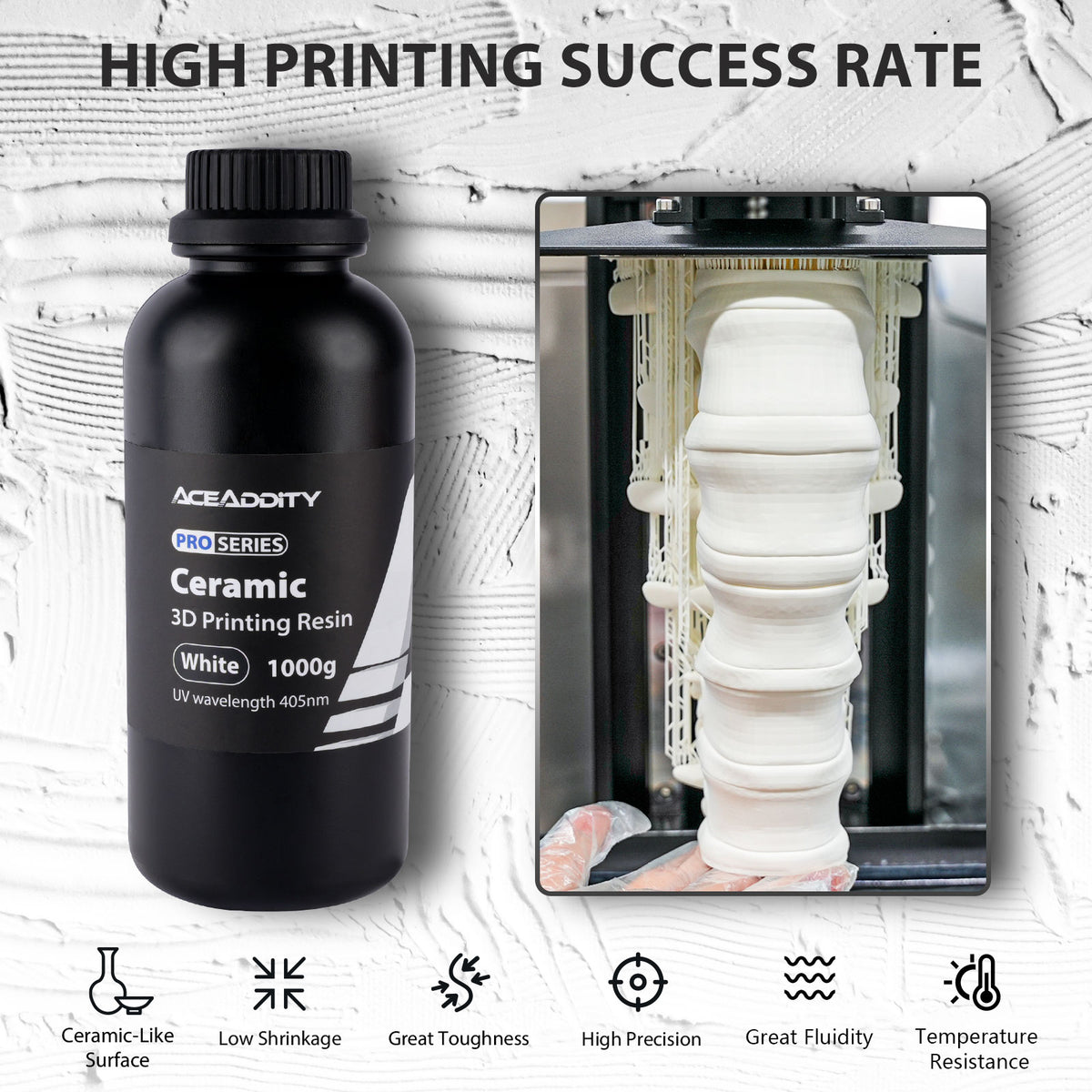 Aceaddity Ceramic Photopolymer 3D Printing Resin