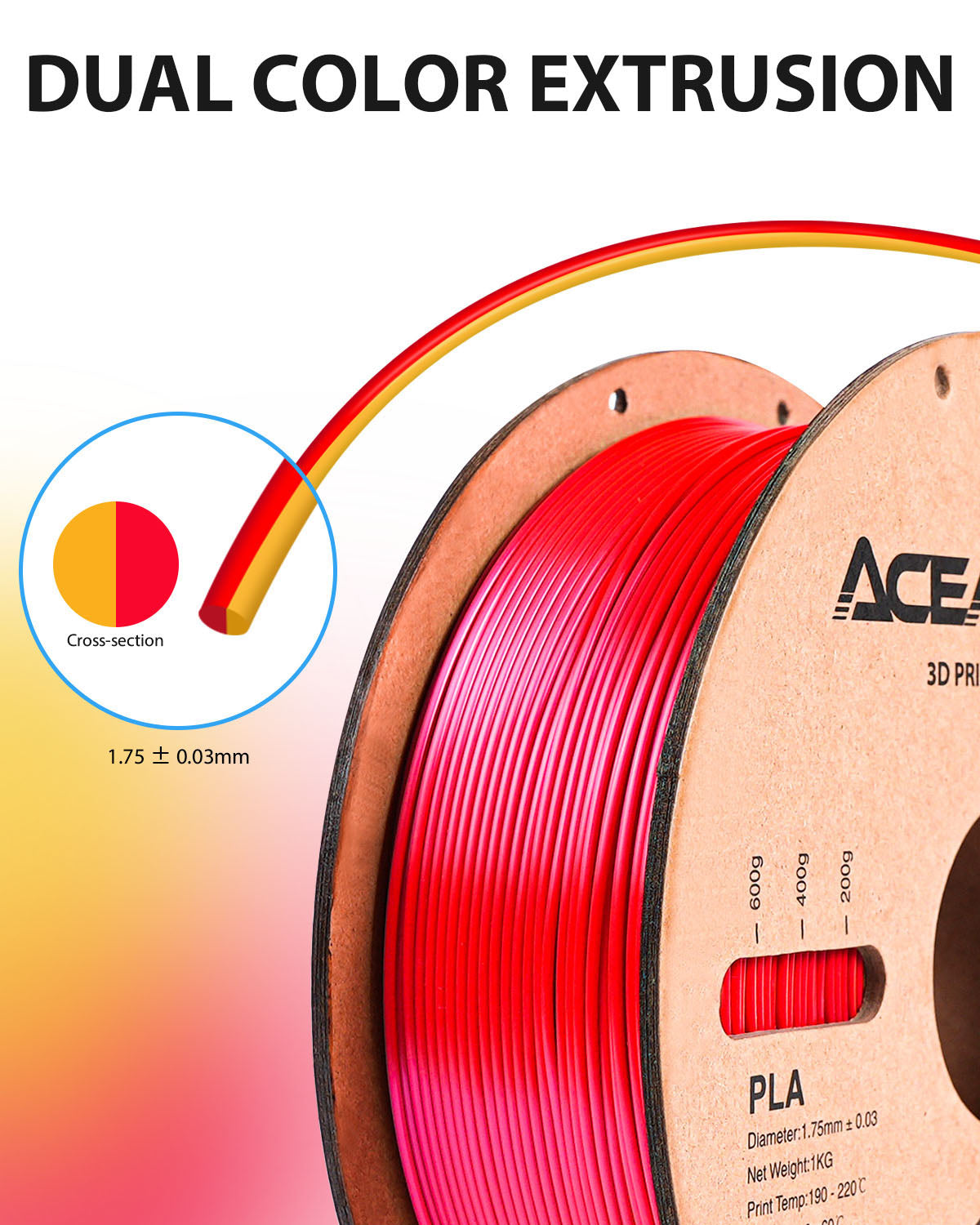 [Clearance Sale] Aceaddity Silk Multicolor PLA Get 4 at the Price of 3