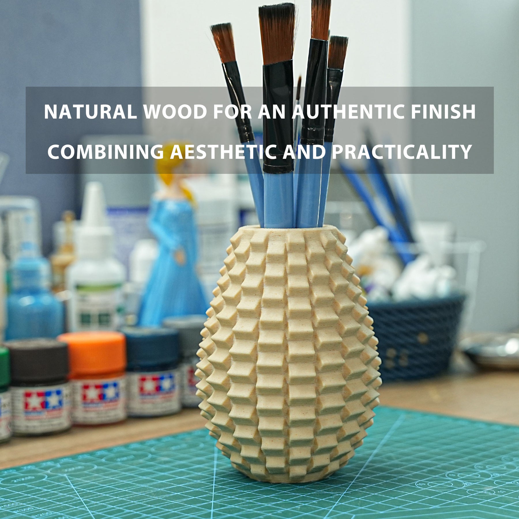 Wood PLA 3D Printer Filament, 30% Real Wood, Dimensional Accuracy +/- 0.02 mm, 1 kg Spool, 1.75 mm