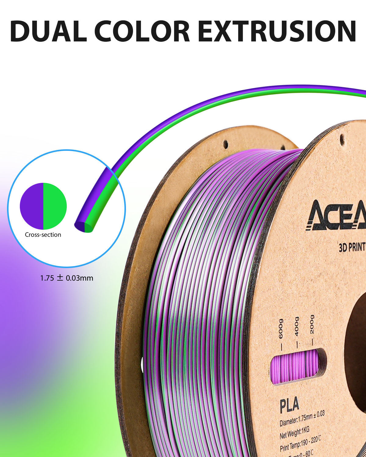 [Clearance Sale] Aceaddity Silk Multicolor PLA Get 4 at the Price of 3