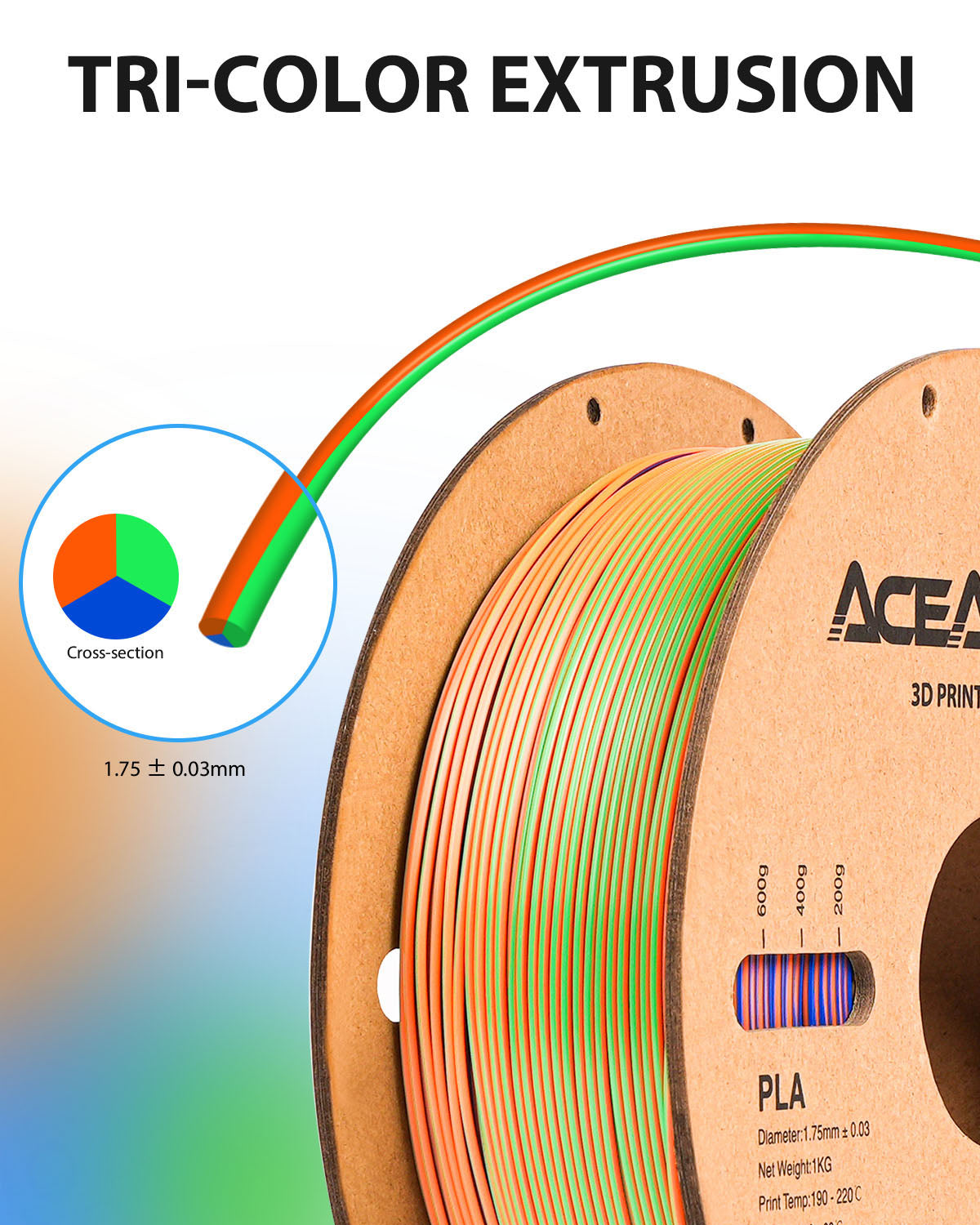 [Clearance Sale] Aceaddity Silk Multicolor PLA Get 4 at the Price of 3