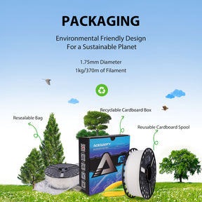 ABS 3D Printer Filament, Heat Resistant, Dimensional Accuracy +/- 0.02 mm,1 kg Spool, 1.75 mm
