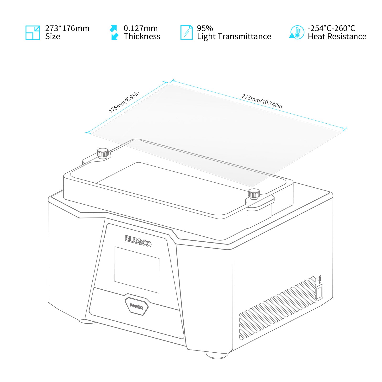 [Clearance Sale]  ELEGOO Saturn 2 Resin 3d Printer + Free PFA Films (5pcs）