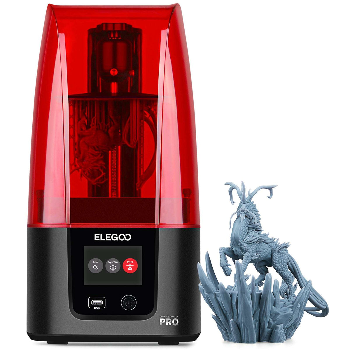 ELEGOO Mars 3 Pro 4k 6.66'' Mono Lcd Msla Resin 3d Printer